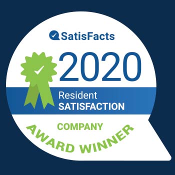 2020 Satisfacts Resident Satisfaction Award Winner